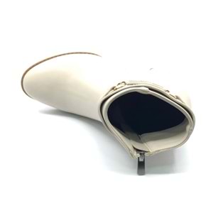 Feles Yanı İnce Taş Tokalı Klasik Topuklu Kadın Bot