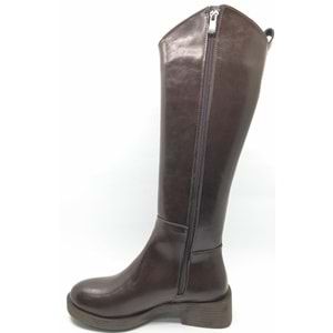 Feles Binici Düz Taban Rugan Fermuarlı Kadın Çizme