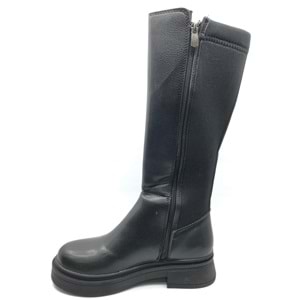 Seribo Binici Düz Taban Arkası Streç Fermuarlı Kadın Çizme