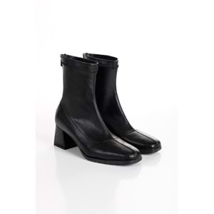 Seribo Arkadan Fermuarlı Streç Kadın Bot