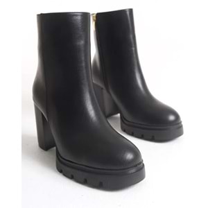 Feles Kalın Topuklu Oval Burun Kadın Bot