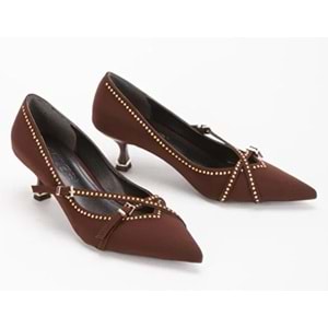 Feles Zımba Toka Detaylı Stiletto Kadın Ayakkabı