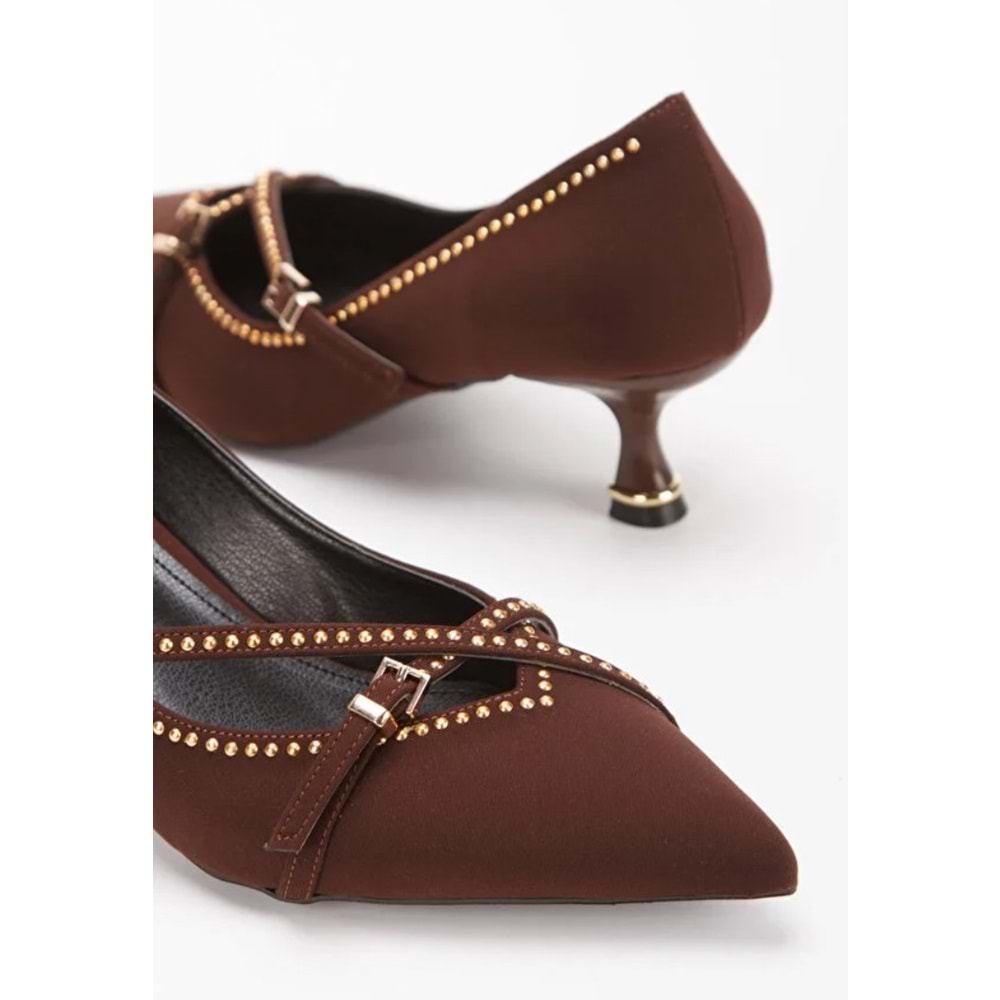 Feles Zımba Toka Detaylı Stiletto Kadın Ayakkabı