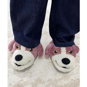 Kocamanlar Sevimli Köpek Figürlü Unisex Hayvanlı Panduf