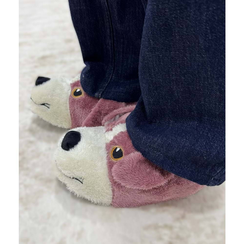 Kocamanlar Sevimli Köpek Figürlü Unisex Hayvanlı Panduf