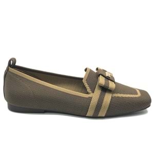 Feles Kurdela Toka Detaylı Küt Burun Kadın Babet Ayakkabı