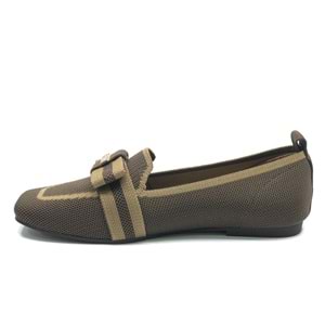 Feles Kurdela Toka Detaylı Küt Burun Kadın Babet Ayakkabı