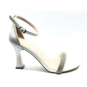 Kocamanlar Şerit Taşlı Tek Bant Kadın Topuklu Ayakkabı