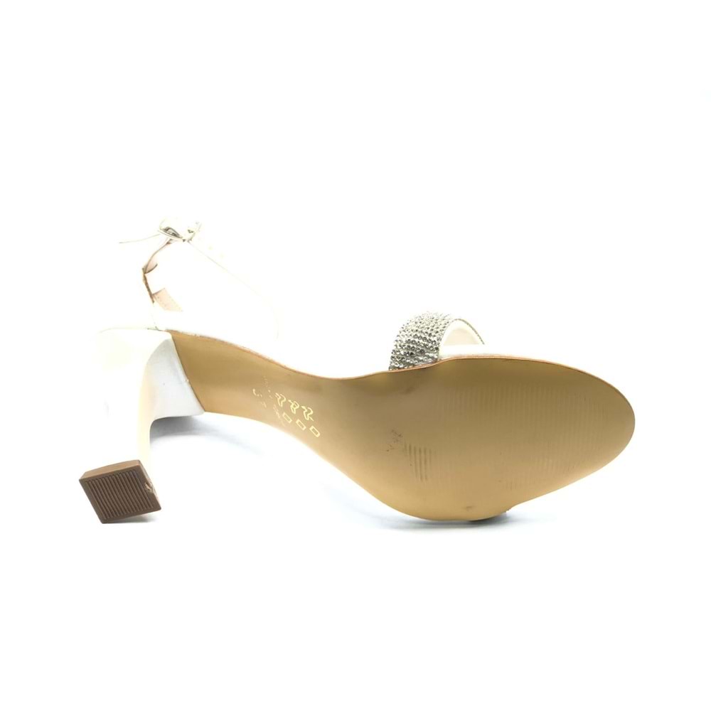 Kocamanlar Şerit Taşlı Tek Bant Kadın Topuklu Ayakkabı