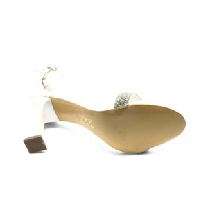 Kocamanlar Şerit Taşlı Tek Bant Kadın Topuklu Ayakkabı