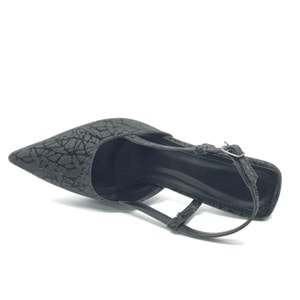 Mehtap Kırışık Arkası Açık Stiletto Kadın Topuklu Ayakkabı