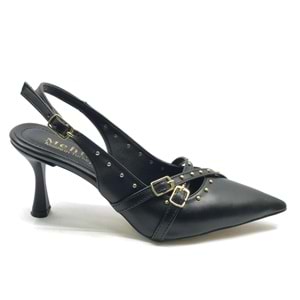 Mehtap Toka Detaylı Arkası Açık Stiletto Kadın Topuklu Ayakkabı