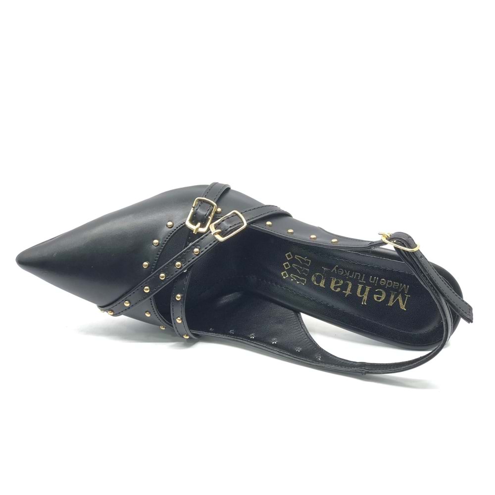 Mehtap Toka Detaylı Arkası Açık Stiletto Kadın Topuklu Ayakkabı