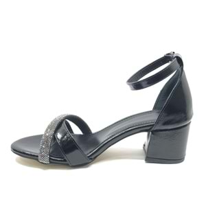 Mehtap Şerit Taşlı 4 cm Topuklu Kadın Abiye Ayakkabı