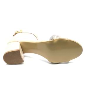 Mehtap Şerit Taşlı 4 cm Topuklu Kadın Abiye Ayakkabı