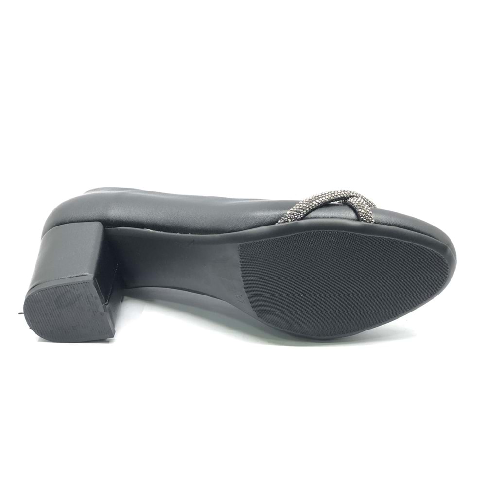 Mehtap Şerit Taşlı Klasik Kadın Topuklu Ayakkabı