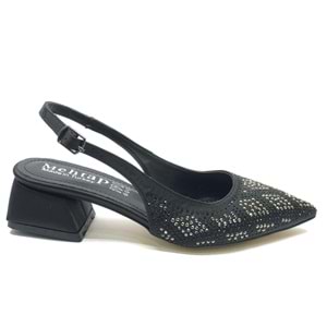 Mehtap Taş Detaylı Arkası Açık Klasik Kadın Topuklu Ayakkabı