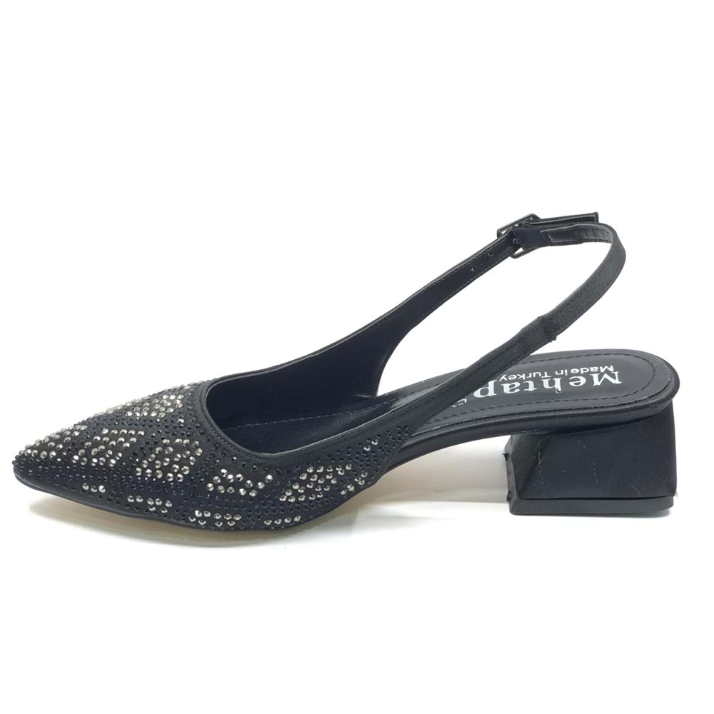 Mehtap Taş Detaylı Arkası Açık Klasik Kadın Topuklu Ayakkabı