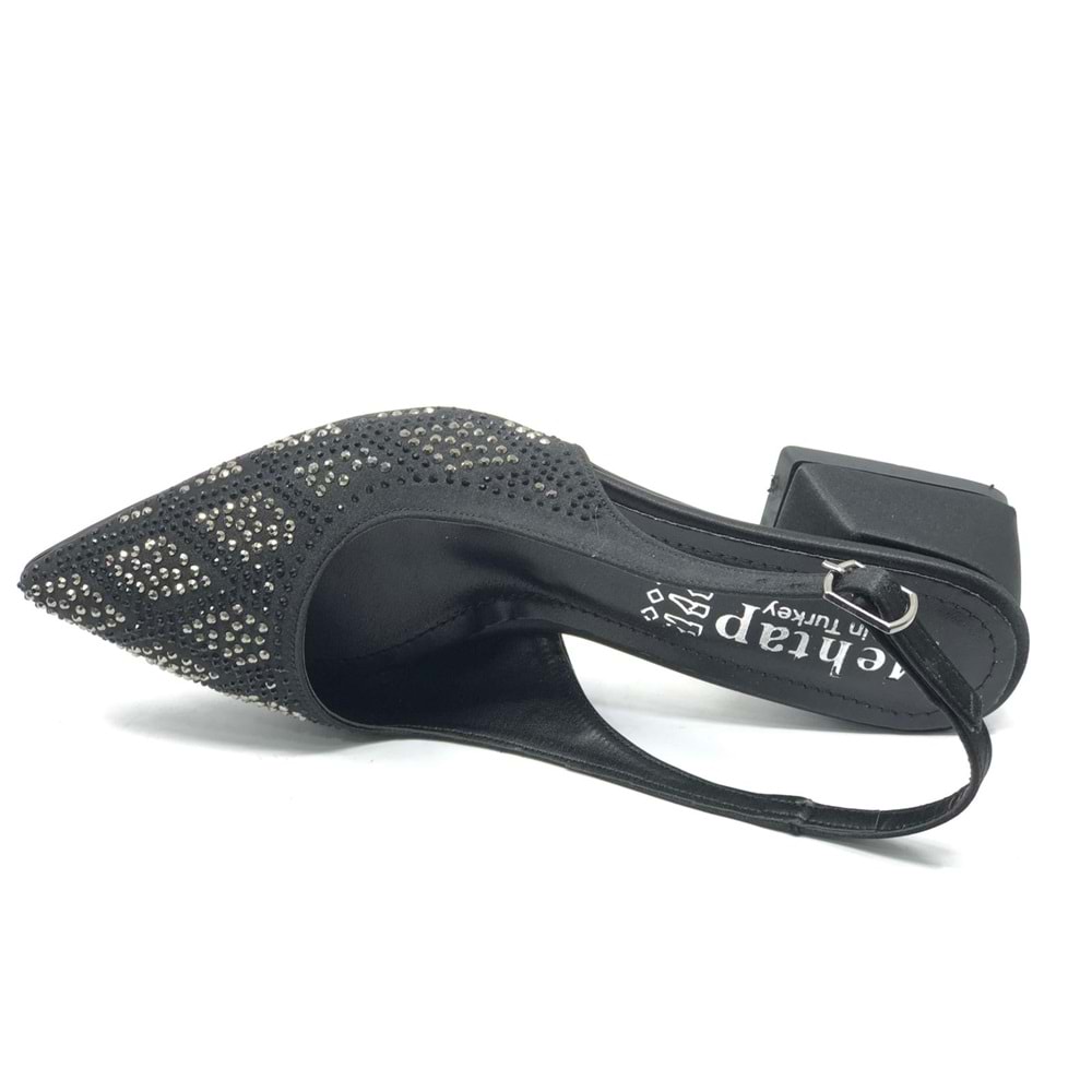 Mehtap Taş Detaylı Arkası Açık Klasik Kadın Topuklu Ayakkabı