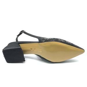 Mehtap Taş Detaylı Arkası Açık Klasik Kadın Topuklu Ayakkabı