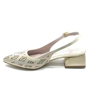 Mehtap Taş Detaylı Arkası Açık Klasik Kadın Topuklu Ayakkabı