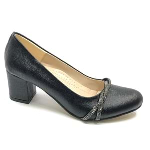 İremsu Çapraz Şerit Taş Detaylı Klasik Kadın Topuklu Ayakkabı