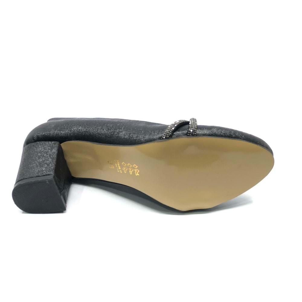 İremsu Çapraz Şerit Taş Detaylı Klasik Kadın Topuklu Ayakkabı