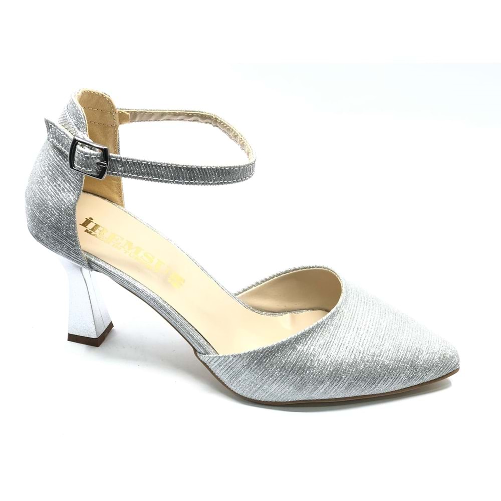İremsu Çupra Saten Detaylı 8 Cm Topuklu Stiletto Kadın Topuklu Ayakkabı