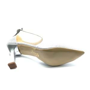 İremsu Çupra Saten Detaylı 8 Cm Topuklu Stiletto Kadın Topuklu Ayakkabı
