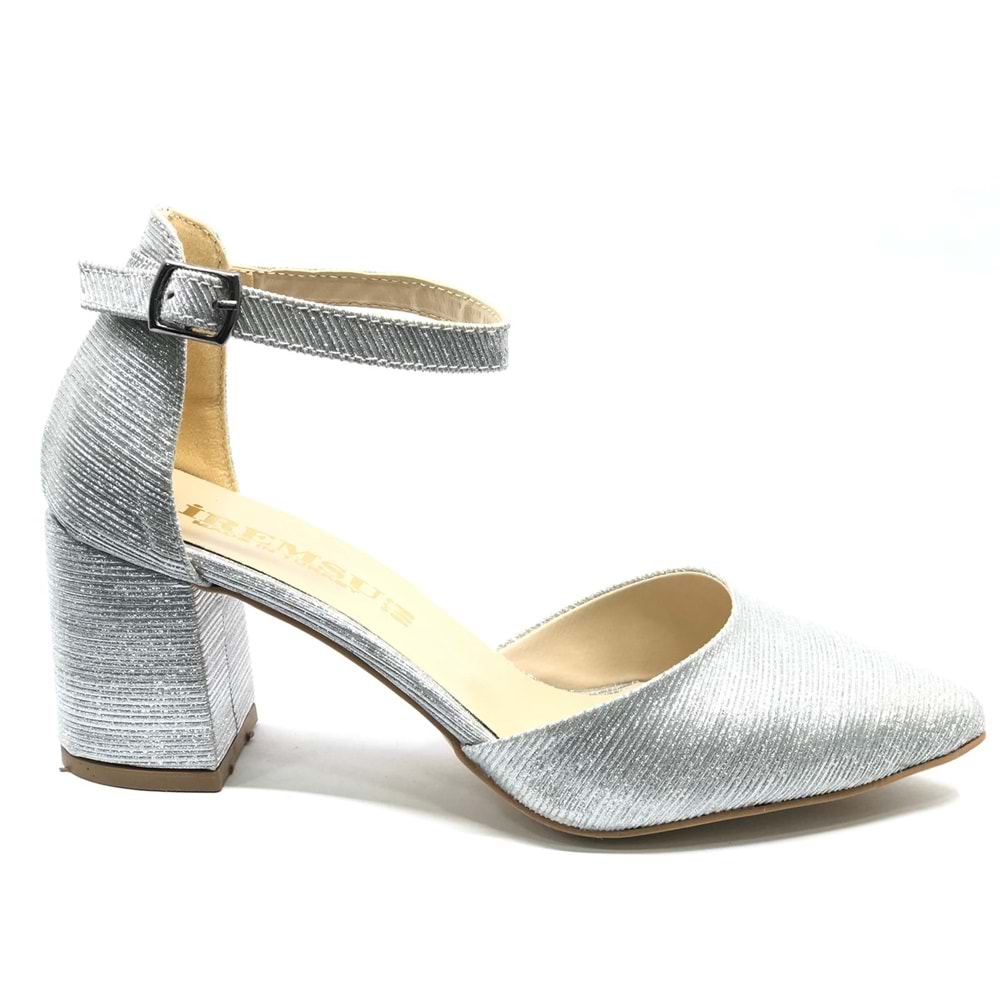 İremsu Çupra Saten Detaylı 5 Cm Topuklu Stiletto Kadın Topuklu Ayakkabı