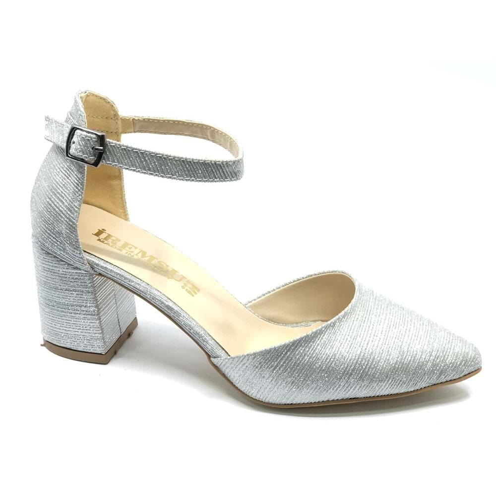 İremsu Çupra Saten Detaylı 5 Cm Topuklu Stiletto Kadın Topuklu Ayakkabı