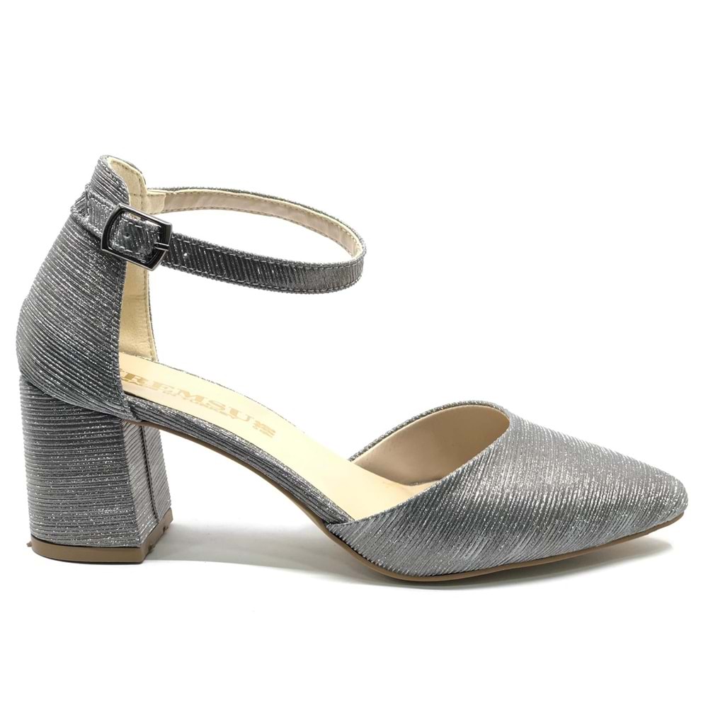 İremsu Çupra Saten Detaylı 5 Cm Topuklu Stiletto Kadın Topuklu Ayakkabı