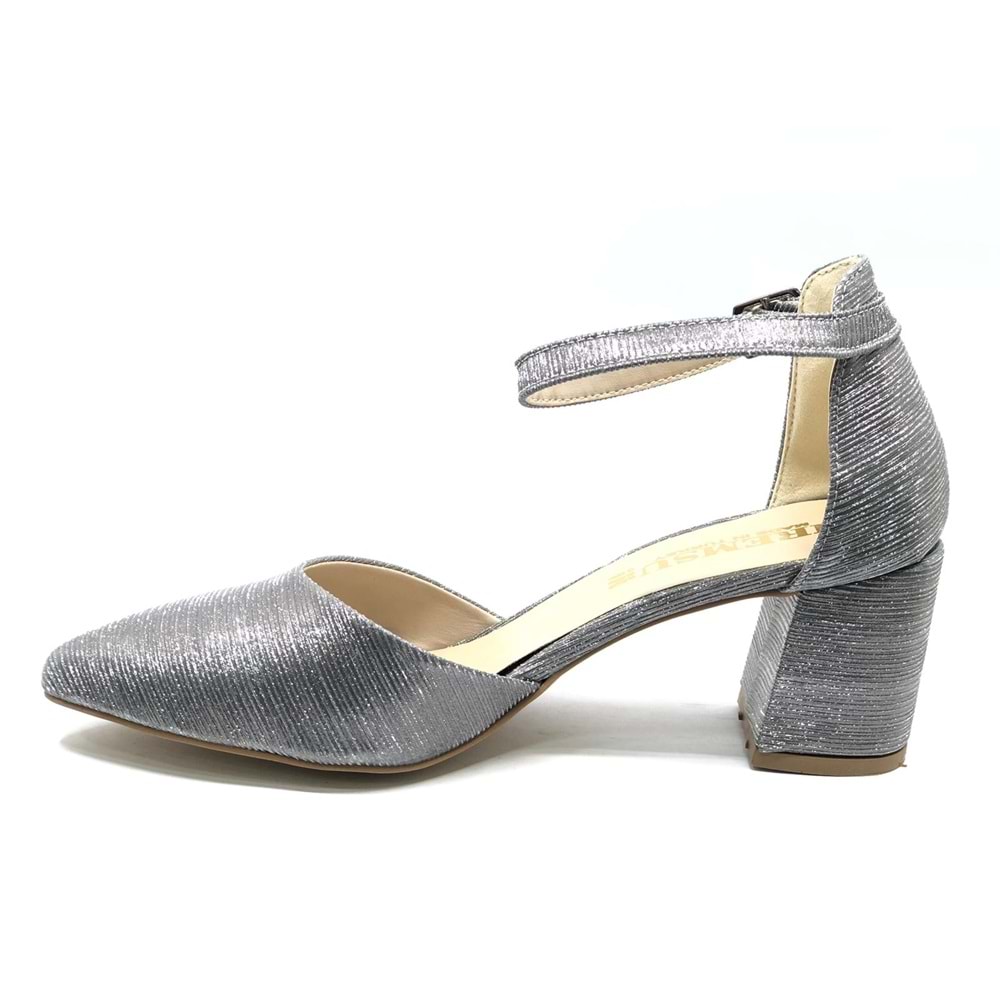 İremsu Çupra Saten Detaylı 5 Cm Topuklu Stiletto Kadın Topuklu Ayakkabı