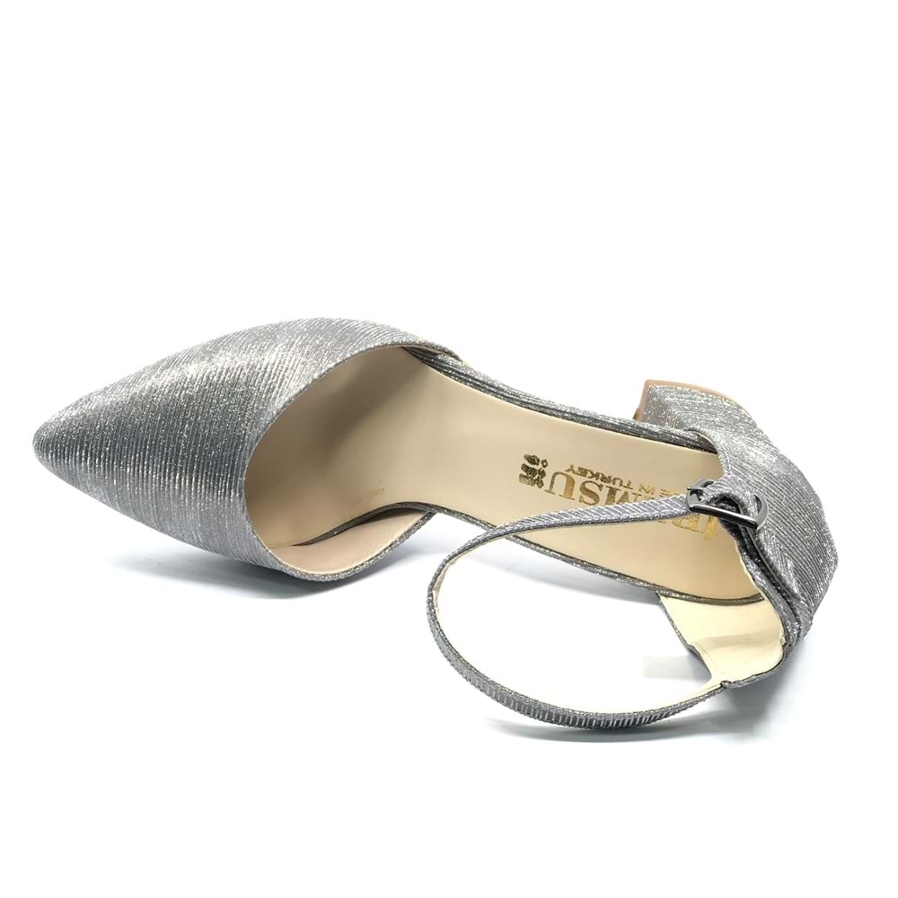 İremsu Çupra Saten Detaylı 5 Cm Topuklu Stiletto Kadın Topuklu Ayakkabı