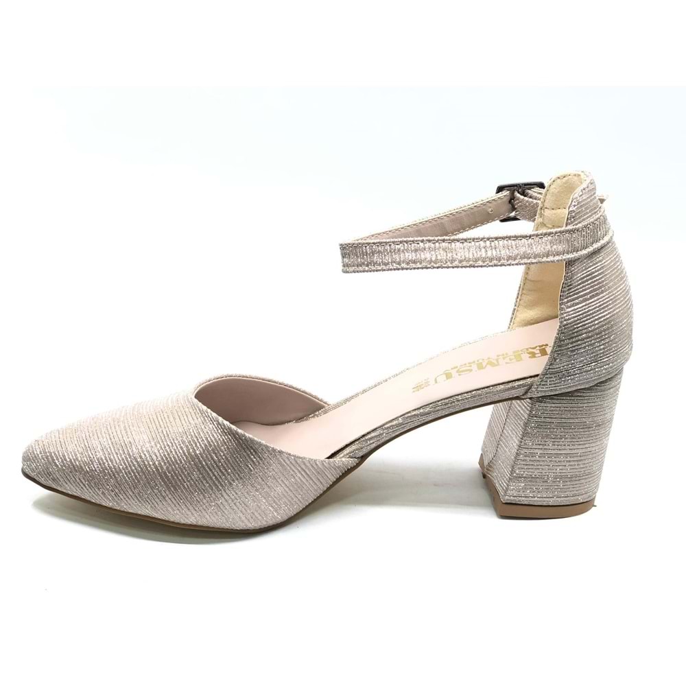 İremsu Çupra Saten Detaylı 5 Cm Topuklu Stiletto Kadın Topuklu Ayakkabı