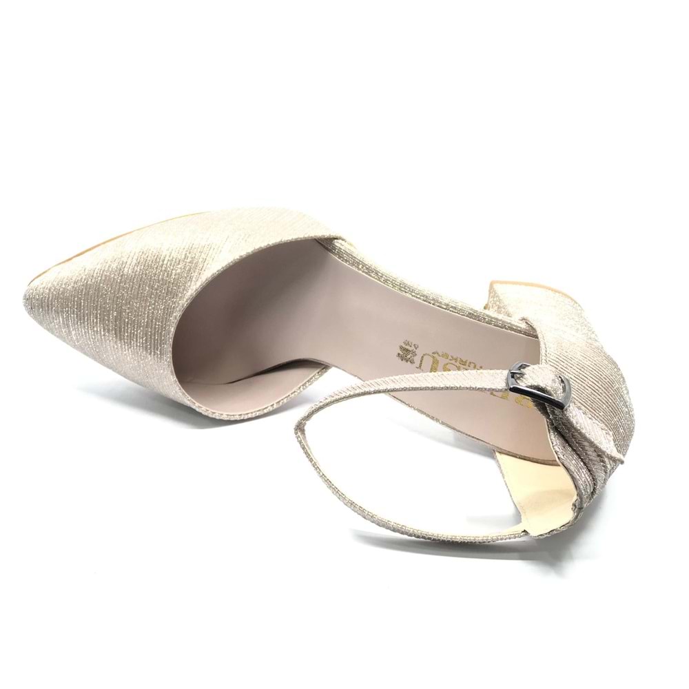 İremsu Çupra Saten Detaylı 5 Cm Topuklu Stiletto Kadın Topuklu Ayakkabı