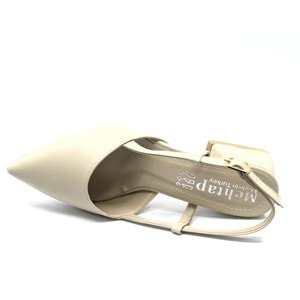 Mehtap Arkası Açık Fiyonk Detaylı Klasik Kadın Topuklu Ayakkabı