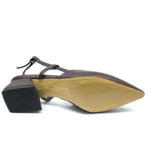 Mehtap Arkası Açık Fiyonk Detaylı Klasik Kadın Topuklu Ayakkabı