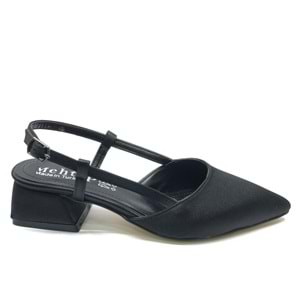 Mehtap Arkası Açık Fiyonk Detaylı Klasik Kadın Topuklu Ayakkabı