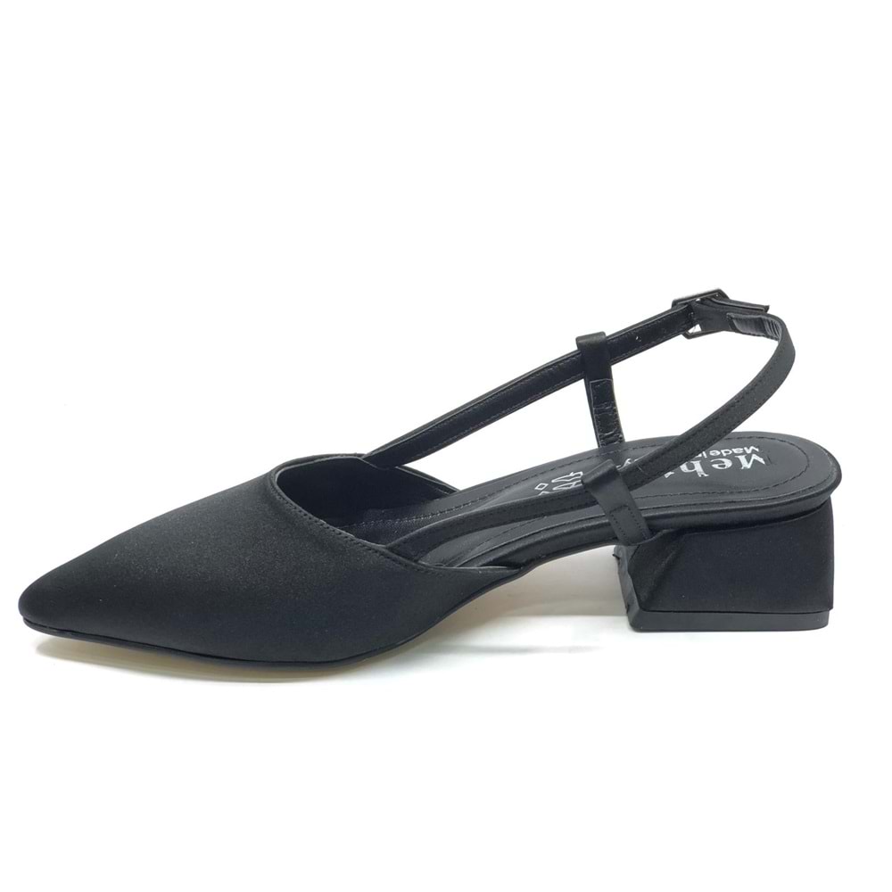 Mehtap Arkası Açık Fiyonk Detaylı Klasik Kadın Topuklu Ayakkabı