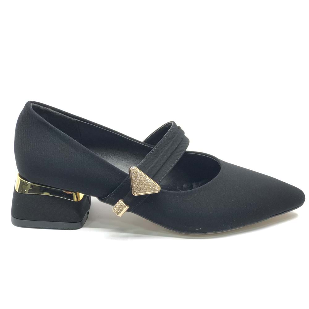 Feles Blower Detaylı Sivri Burun Topuklu Kadın Ayakkabı