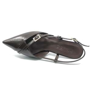 Feles Toka Detaylı Arkası Açık Stiletto Kadın Topuklu Ayakkabı