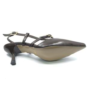 Feles Toka Detaylı Arkası Açık Stiletto Kadın Topuklu Ayakkabı