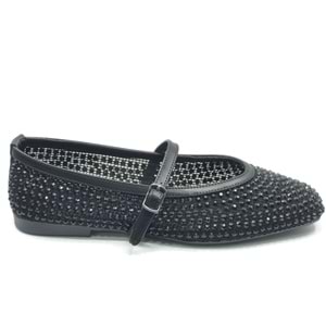 Feles Kemer Taş Detaylı Kadın Babet Ayakkabı