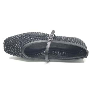 Feles Kemer Taş Detaylı Kadın Babet Ayakkabı