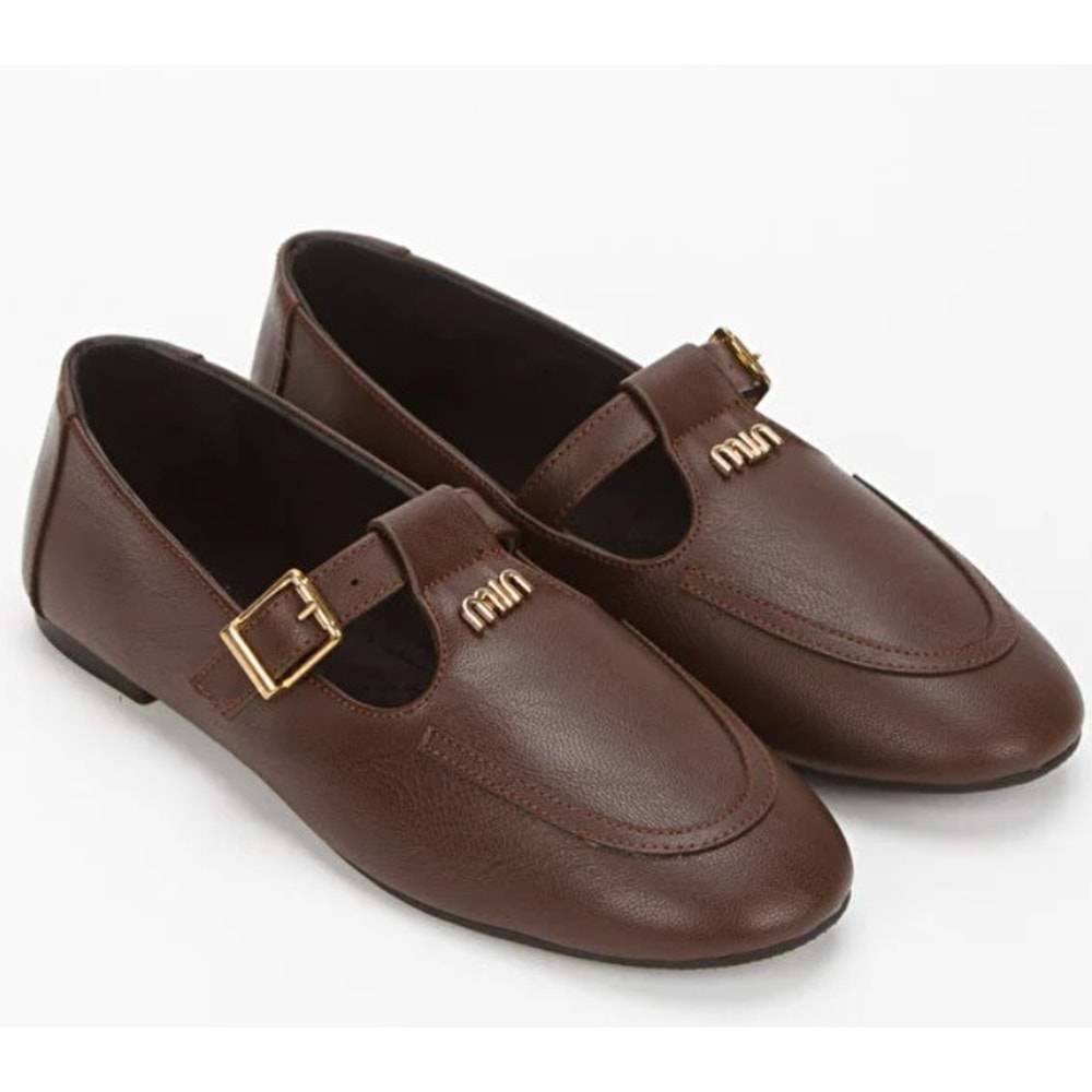 Feles Kemer Detaylı Kadın Babet Ayakkabı