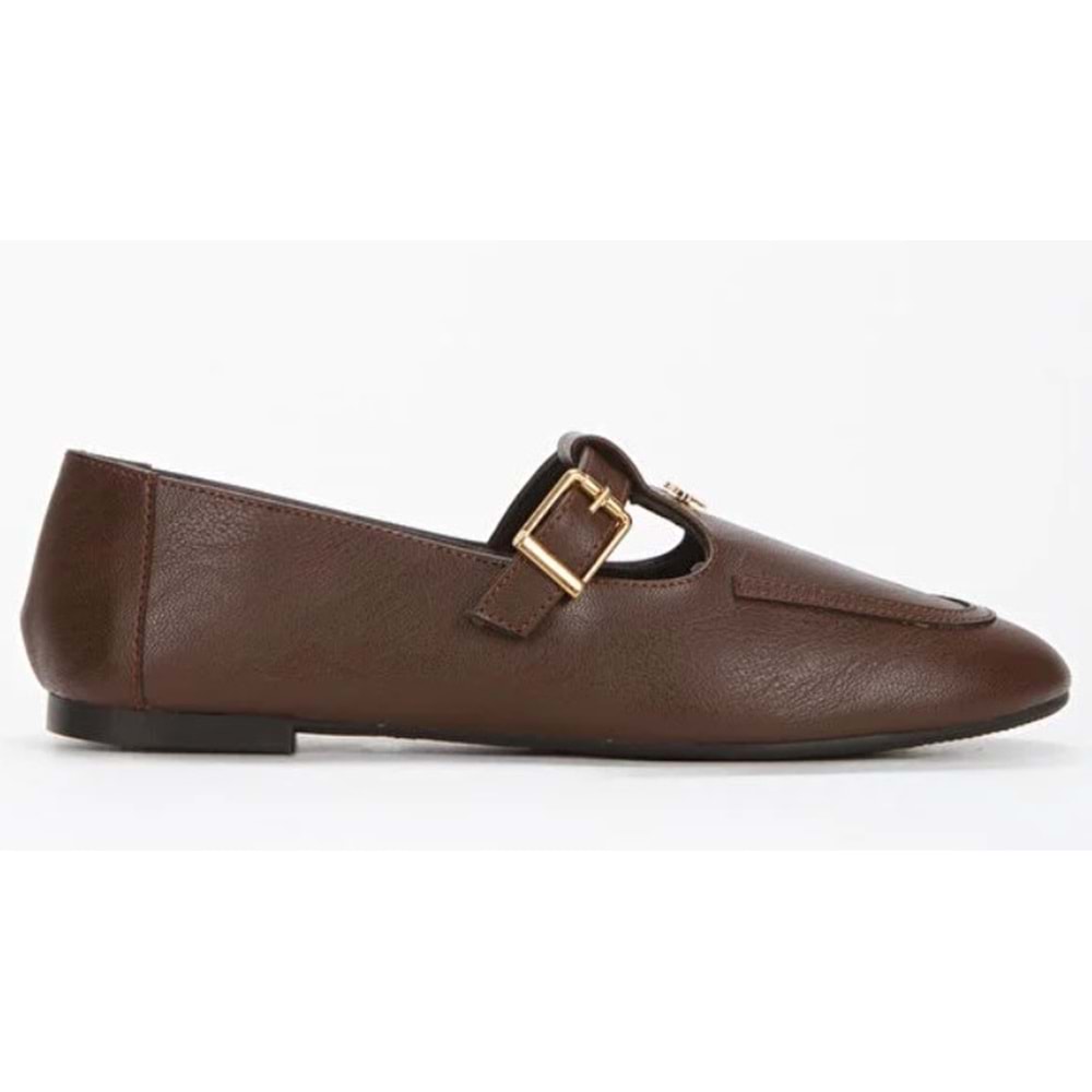 Feles Kemer Detaylı Kadın Babet Ayakkabı