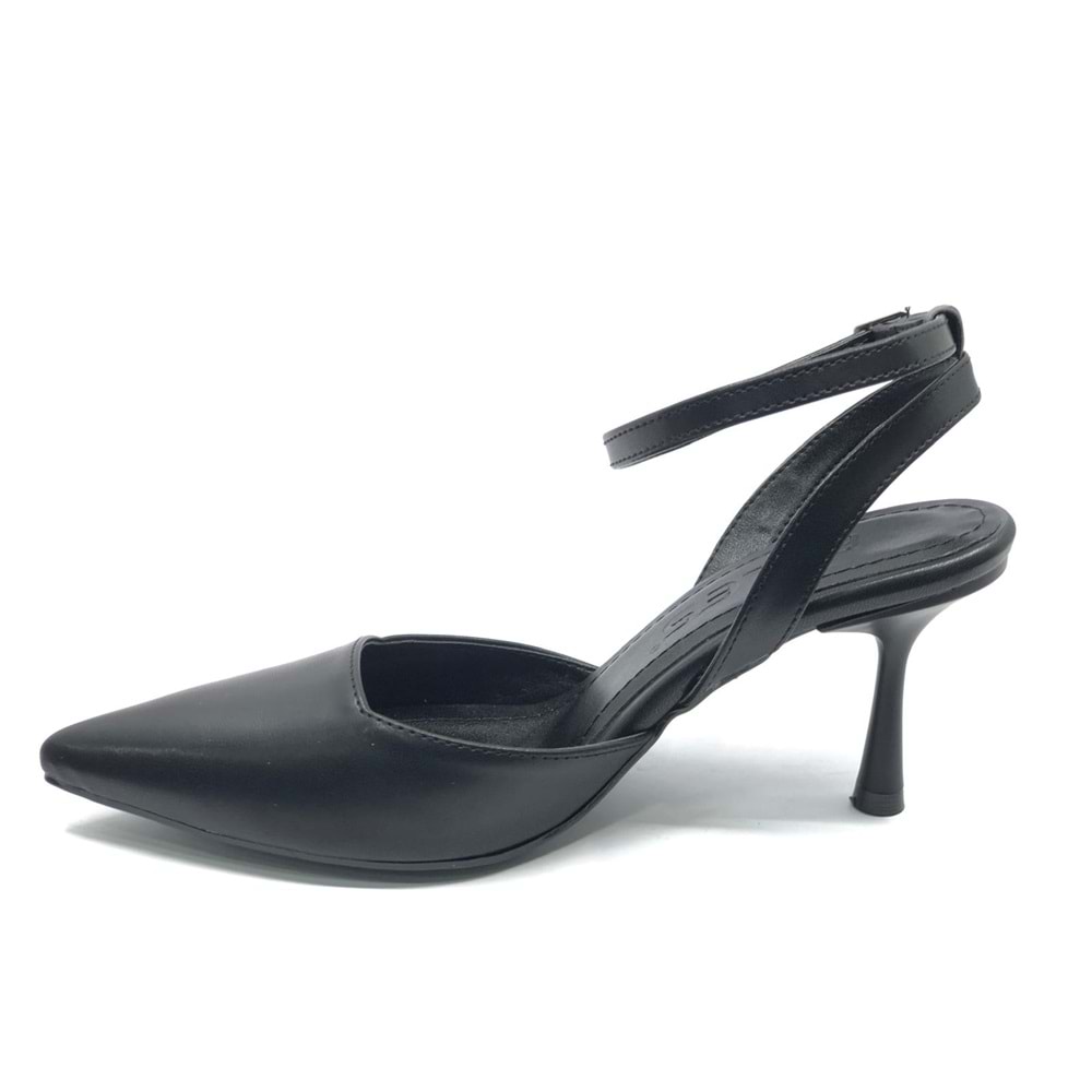 Feles Arkası Açık Stiletto Kadın Topuklu Ayakkabı