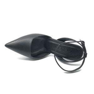 Feles Arkası Açık Stiletto Kadın Topuklu Ayakkabı