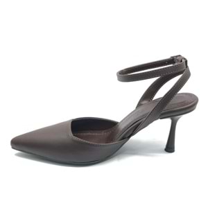 Feles Arkası Açık Stiletto Kadın Topuklu Ayakkabı